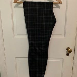 Plaid ankle length pants